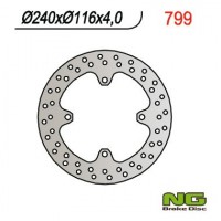Тормозной диск NG задний KAWASAKI KX 125/250 (03-08), KXF 250 (04-16), 450 (05-16) (240X116X4) NG799