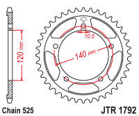 Приводная звезда JT JTR1792.40 (PBR 4398)