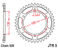 Приводная звезда JT JTR5.40 (PBR 3552)