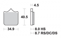 Тормозные колодки SBS 870DC (FA604/4)