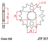 Приводная звезда JT JTF517.17 (PBR 526)