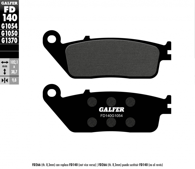 Тормозные колодки GALFER FD140G1054 (FA196)