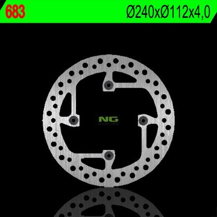 Тормозной диск NG задний SHERCO 250/300/450/510 (240X112X4) (4X10,5MM) NG683