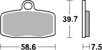 Тормозные колодки SBS 885SI (FA612)