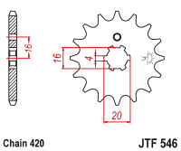Приводная звезда JT JTF546.13 (PBR 560)