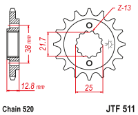 Приводная звезда JT JTF511.15 (PBR 511)