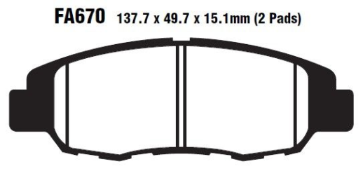 Гальмівні колодки EBC FA670