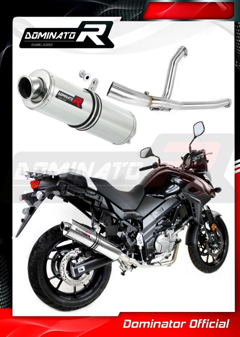 Прямоток DOMINATOR SUZUKI DL 650 V-STROM 2017 - 2020 круглый