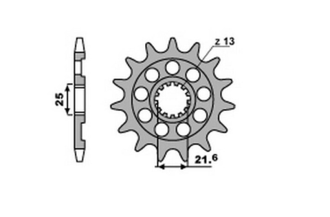 Приводная звезда KAWASAKI KXF 450 '06-'22 (-1), YAMAHA YZF, YZ 450F '07-'21 (-1), WRF 450,WR 450 F '07-'19 GROSSKOPF 214112G (JTF436.12) (JTF565.12)