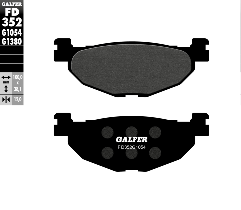 Тормозные колодки GALFER FD352G1054 (FA408)