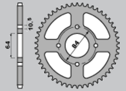 Приводная звезда SUZUKI LT/LTZ, VAN VAN RV 200 '16-'19 CHT 430241K