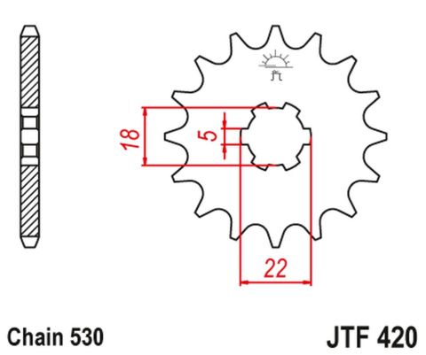 Приводная звезда SUZUKI GT 500 '75-78', T500 '68-75' JT JTF420.15