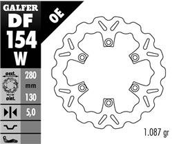 Тормозной диск GALFER плавающий передний KAWASAKI ER 5, GPZ 750/900 DF154W 