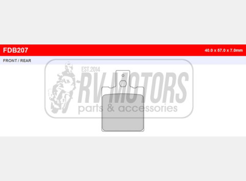 Тормозные колодки FERODO FDB207P