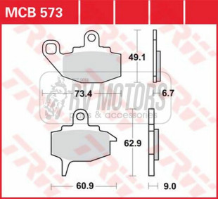 Тормозные колодки TRW LUCAS MCB573