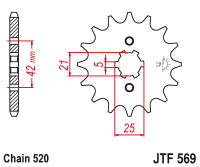 Приводная звезда JT JTF569.13 (PBR 569)