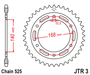 Приводная звезда JT JTR3.41 (PBR 4613)