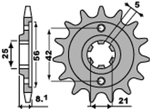 Приводная звезда YAMAHA TT 350 '86-'99 (JTF575.13) PBR 5811318NC