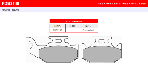 Гальмівні колодки FERODO FDB2149SG=FDB2149SG PLUS