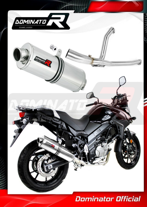 Прямоток DOMINATOR SUZUKI DL 650 V-STROM 2017 - 2020 овальный