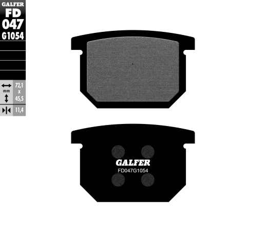 Гальмівні колодки GALFER FD047G1054 (FA65)