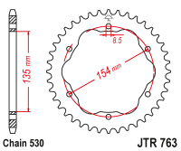Приводная звезда SUNSTAR 1-5501 40 (JTR 763.40)