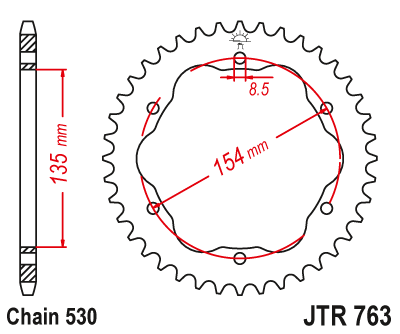 Приводная звезда SUNSTAR 1-5501 40 (JTR 763.40)