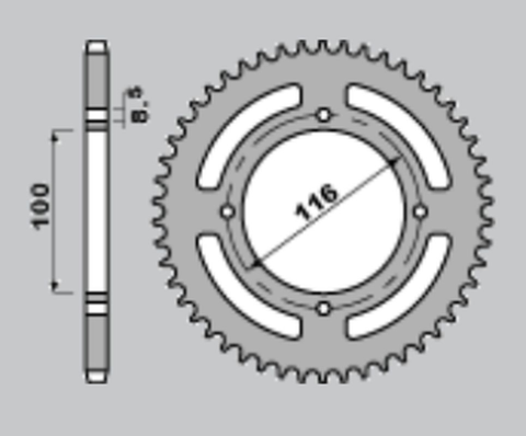 Приводная звезда KAWASAKI KX 80 '98-'00, KX 85 '01-'20, KX 100 '00-'21 GROSSKOPF 46752AZ (JTR461.52)
