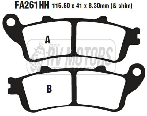 Тормозные колодки EBC FA261HH