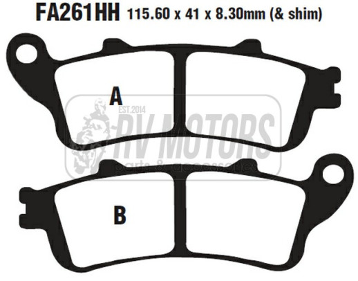 Гальмівні колодки EBC FA261HH