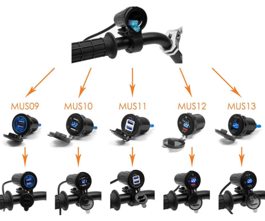 Адаптер на USB зарядное BIKETEC BTMUS28