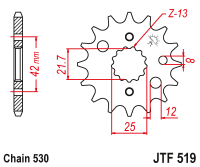 Приводная звезда JT JTF519.16 (PBR 566)