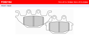 Тормозные колодки FERODO FDB2184SG = FDB2184SG PLUS