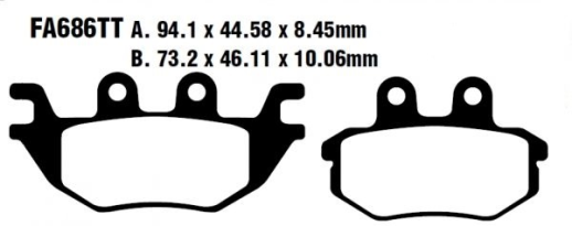 Гальмівні колодки EBC FA686R
