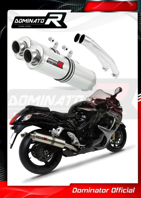 Прямоток DOMINATOR SUZUKI GSXR GSX 1300 R HAYABUSA 2008 - 2019 круглый