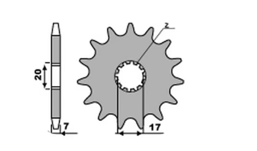 Приводная звезда APRILIA, HM, AM6 GROSSKOPF 206411G