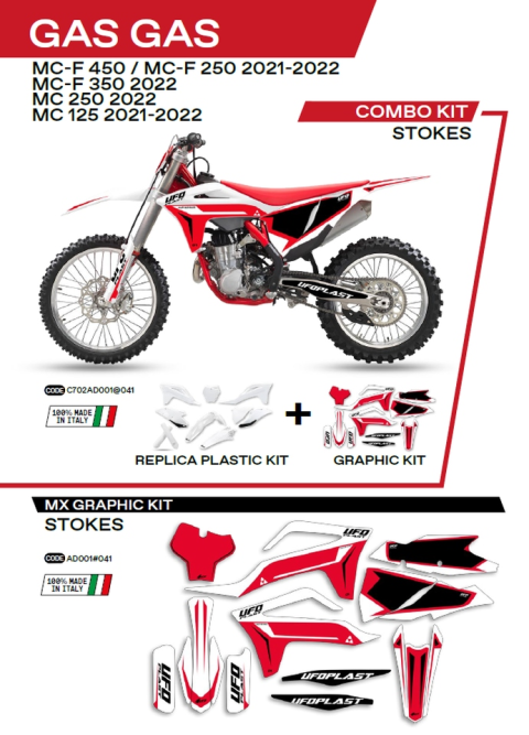 Комплект пластика GAS GAS MC 125 '21-'22; MC 250 '22; MCF 250/350/450 '21-'22  UFO C702AD001041