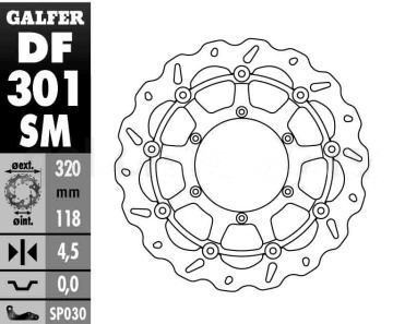 Тормозной диск GALFER плавающий 320ММ SUZUKI RM 125/250 DF301SM