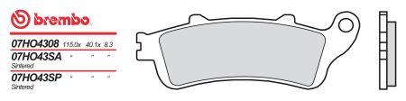 Тормозные колодки BREMBO 07HO43SP