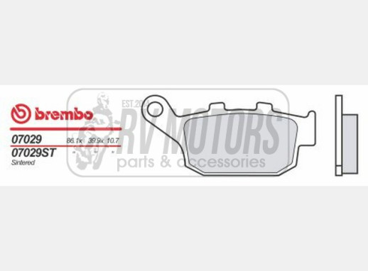 Гальмівні колодки BREMBO BRM 07029XS