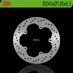 Тормозной диск NG задний PEUGEOT 250/400/500 (240X126X60) (5X6,5MM) NG1200