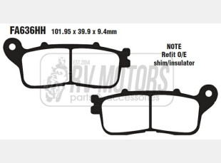 Тормозные колодки EBC FA636HH
