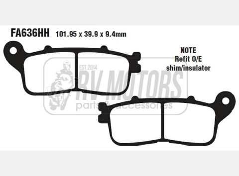 Тормозные колодки EBC FA636HH