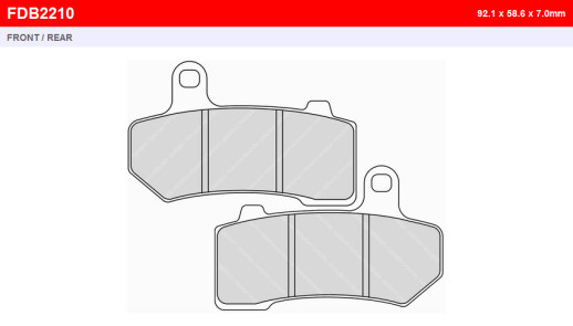 Гальмівні колодки FERODO FDB2210ST