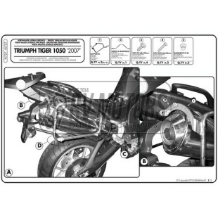 Крепления под боковые кофры KAPPA Monokey Triumph Tiger 1050 (07-11) KL727
