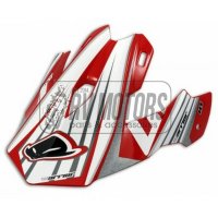 Козырек для кроссового шлема UFO Warrior Red/White HR001B