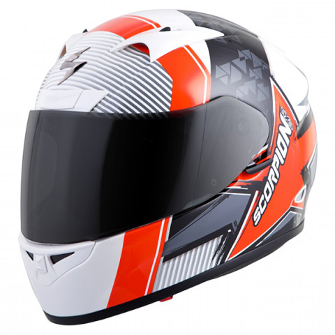 Шлем Scorpion EXO-R710 Crystal white\orange