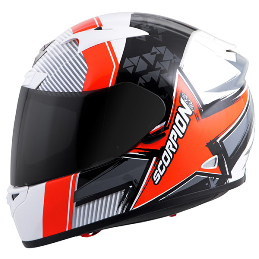 Шолом Scorpion EXO-R710 Crystal white\orange