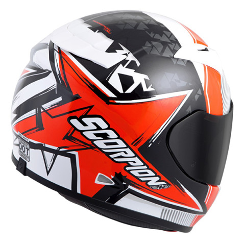 Шлем Scorpion EXO-R710 Crystal white\orange