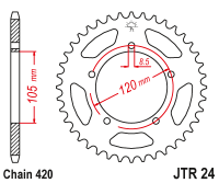 Приводная звезда JT JTR24.50 (PBR 3565M)